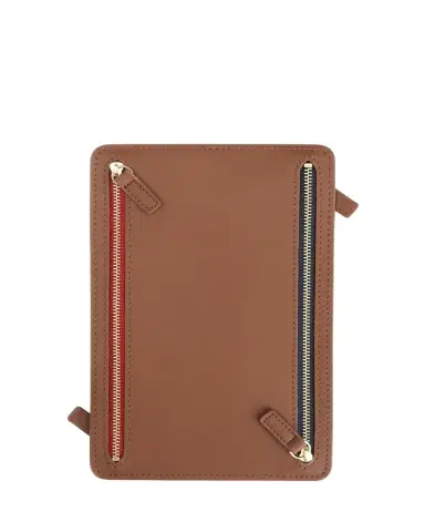 ROYCE New York Monogrammed Leather RFID Blocking Foup Zip Travel Organizer, Personalized | Thumbnail 1