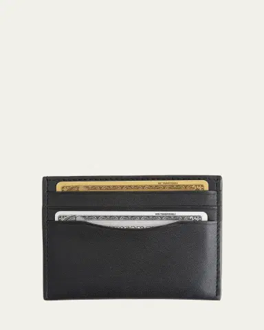Royce New York Personalized Leather RFID Blocking Minimalist Card Case | Thumbnail 2