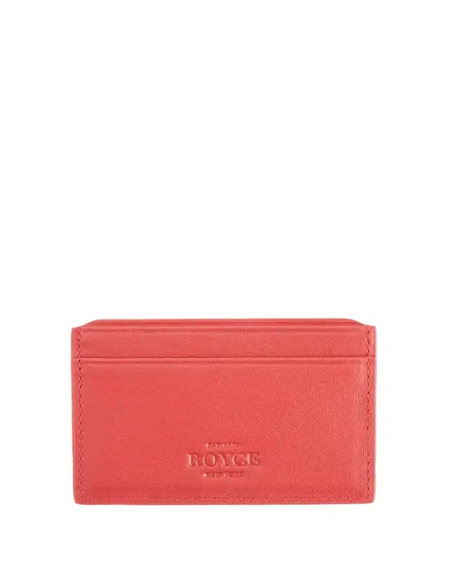 Royce New York Monogrammed RFID Blocking Leather Card Wallet, Personalized