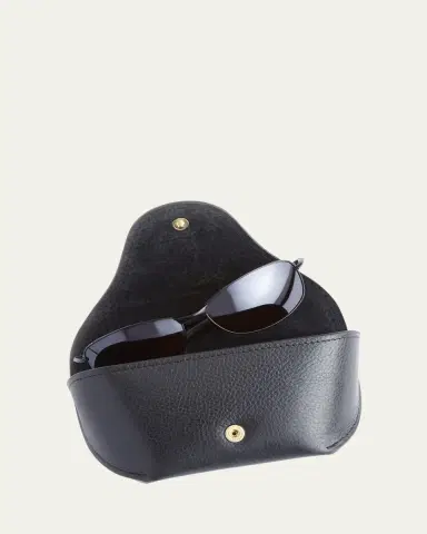 Royce New York Monogrammed Leather Sunglasses Carrying Case, Personalized | Thumbnail 2