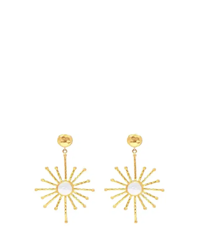 Star Earrings with Pearls