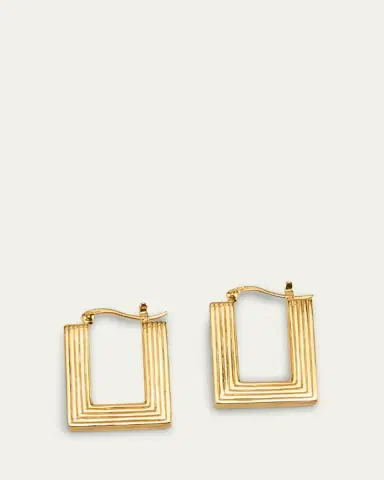 Gwen Beloti Lina Boxy Rectangle Hoop Earrings | Thumbnail 3