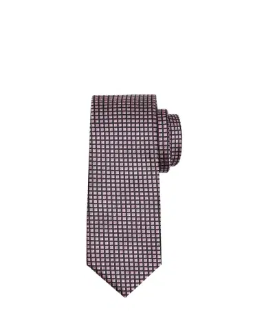 Zegna Men's Cinque Pieghe Grid Check Silk Tie | Thumbnail 1
