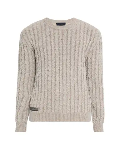 Sease Men's Linen-Cashmere Cable Sweater | Thumbnail 1