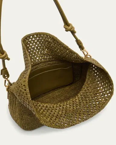 LOEWE x Paula's Ibiza Ola Small Shoulder Bag in Raffia and Leather | Thumbnail 4 LOEWE x Paula's Ibiza Ola Small Shoulder Bag in Raffia and Leather | Thumbnail 4