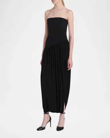 Ferragamo Strapless Drop-Waist Bubble Evening Gown | Thumbnail 8