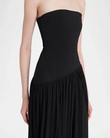 Ferragamo Strapless Drop-Waist Bubble Evening Gown | Thumbnail 9
