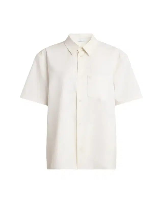 Ferragamo Silk Canvas Short-Sleeve Button-Down Shirt
