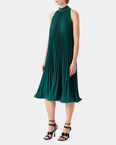 Akris punto Plisse Crepe Sleeveless Halter Midi Dress | Thumbnail 8 Akris punto Plisse Crepe Sleeveless Halter Midi Dress | Thumbnail 8