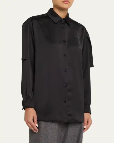Moncler x EE72 by Edward Enninful Satin Shirt | Thumbnail 4