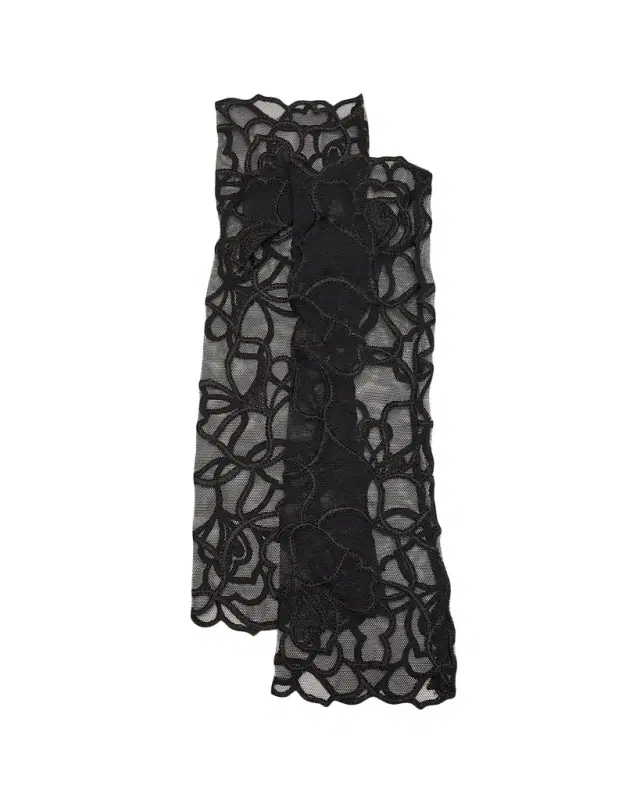 Kiki De Montparnasse Petite Chou Floral-Embroidered Fingerless Gloves