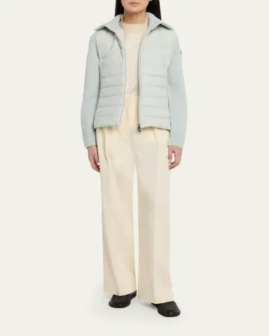 Moncler Padded Wool Zip-Up Cardigan | Thumbnail 2