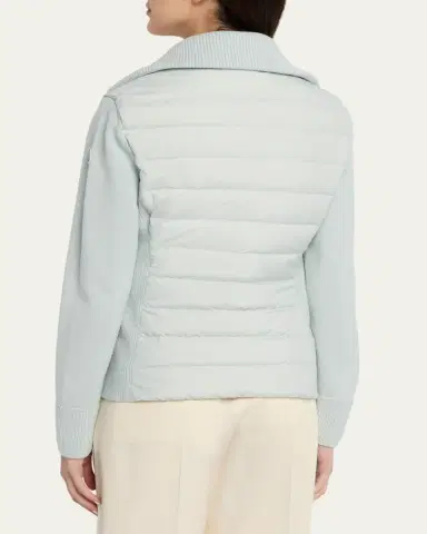 Moncler Padded Wool Zip-Up Cardigan | Thumbnail 3