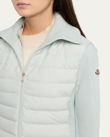 Moncler Padded Wool Zip-Up Cardigan | Thumbnail 5