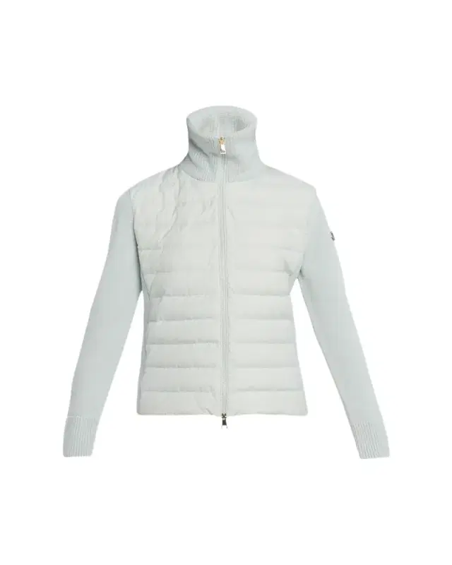 Padded Wool Zip-Up Cardigan