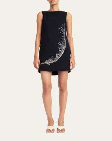 16Arlington Ayre Embellished Feather Mini Dress | Thumbnail 3