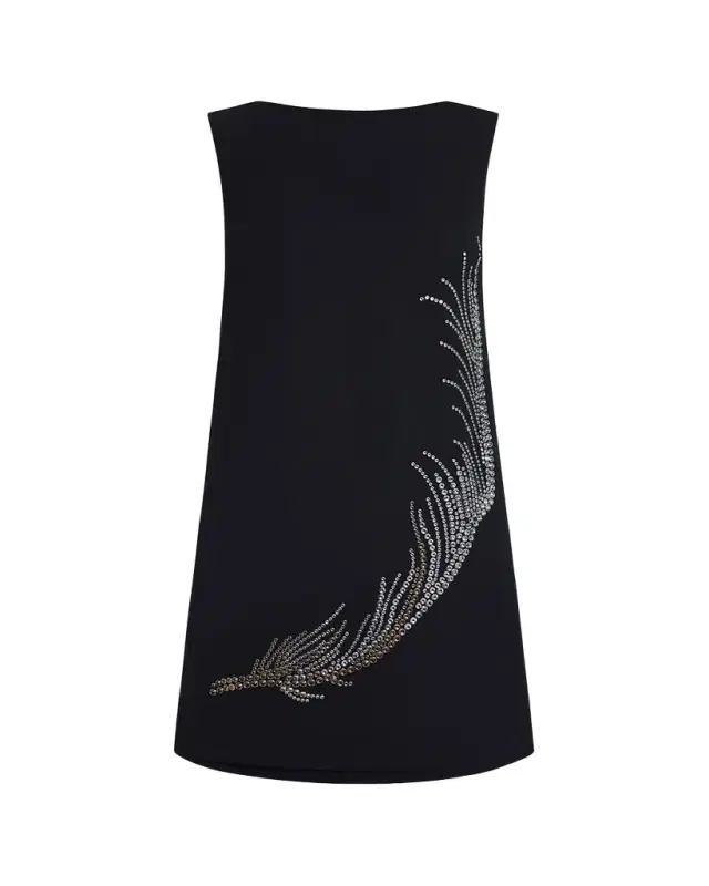 Ayre Embellished Feather Mini Dress