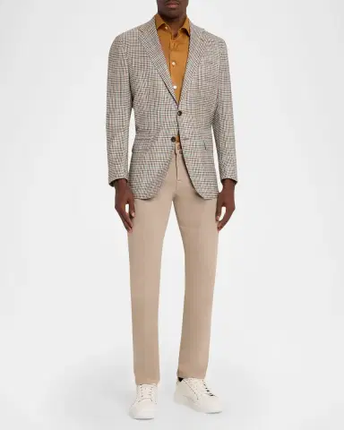 Kiton Men's Cashmere and Silk Multi-Check Deconstructed Sport Coat | Thumbnail 6 Kiton Men's Cashmere and Silk Multi-Check Deconstructed Sport Coat | Thumbnail 6