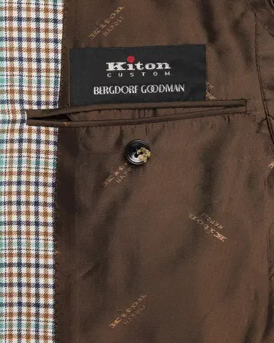 Kiton Men's Cashmere and Silk Multi-Check Deconstructed Sport Coat | Thumbnail 10 Kiton Men's Cashmere and Silk Multi-Check Deconstructed Sport Coat | Thumbnail 10