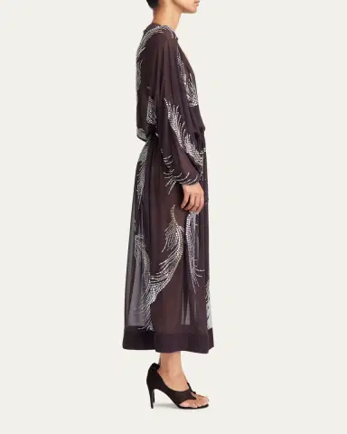 16Arlington Silas Embellished Feather Midi Dress | Thumbnail 5 16Arlington Silas Embellished Feather Midi Dress | Thumbnail 5