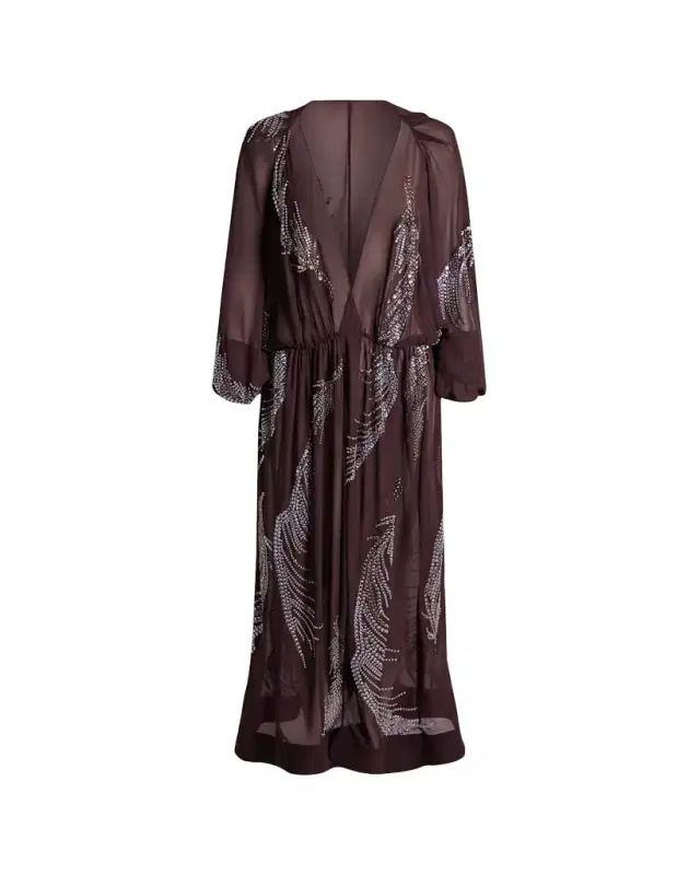 Silas Embellished Feather Midi Dress