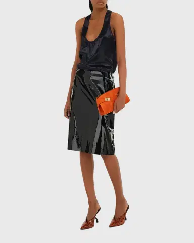 Ferragamo Hug Croc-Embossed Suede Clutch Bag | Thumbnail 5 Ferragamo Hug Croc-Embossed Suede Clutch Bag | Thumbnail 5