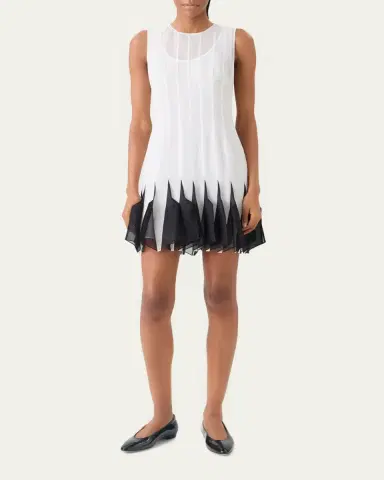 Akris Seamed Silk Organza Sleeveless Mini Dress | Thumbnail 2