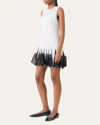 Akris Seamed Silk Organza Sleeveless Mini Dress | Thumbnail 4