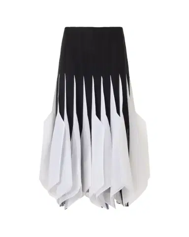 Akris Ribbon Inset Panama Silk Organza Midi Skirt | Thumbnail 1