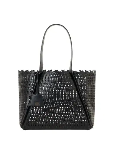 Akris Alex Medium Cutout Leather Tote Bag | Thumbnail 1 Akris Alex Medium Cutout Leather Tote Bag | Thumbnail 1