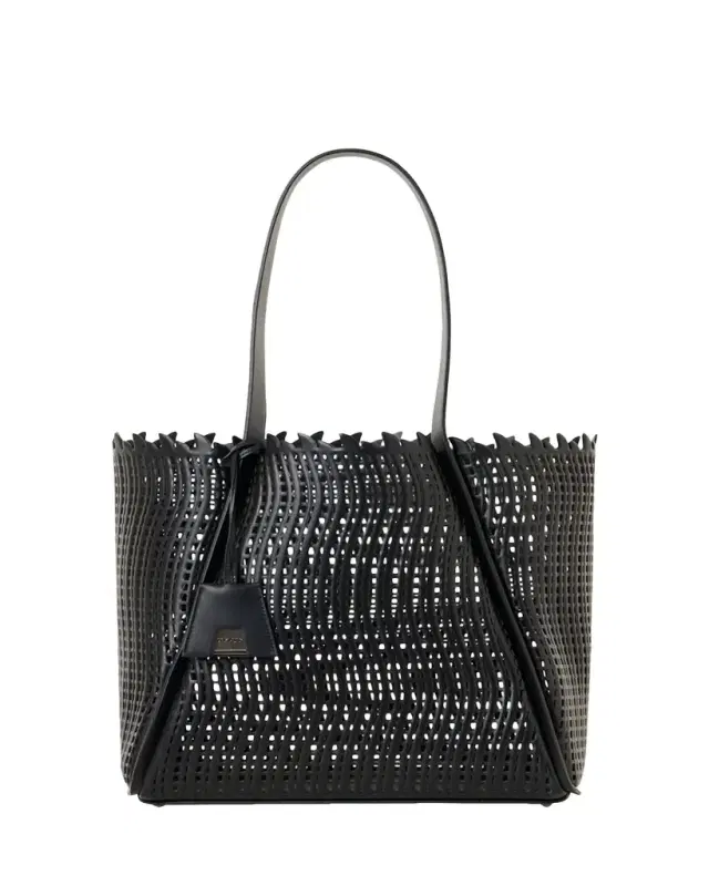 Akris Alex Medium Cutout Leather Tote Bag