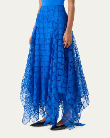Akris Embroidered Organza Maxi Handkerchief Skirt | Thumbnail 4 Akris Embroidered Organza Maxi Handkerchief Skirt | Thumbnail 4