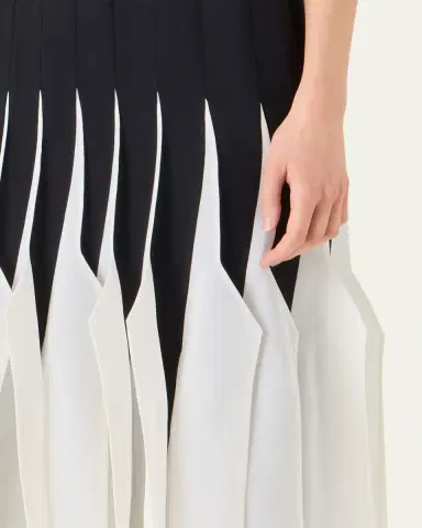 Akris Sleeveless Panama Silk Organza Seamed Midi Dress | Thumbnail 5 Akris Sleeveless Panama Silk Organza Seamed Midi Dress | Thumbnail 5