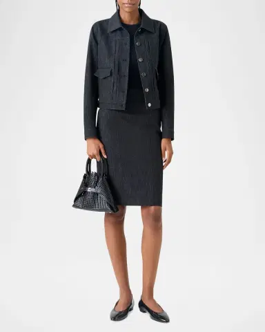 Akris Hilbert Short Stretch Denim Jacket | Thumbnail 6 Akris Hilbert Short Stretch Denim Jacket | Thumbnail 6