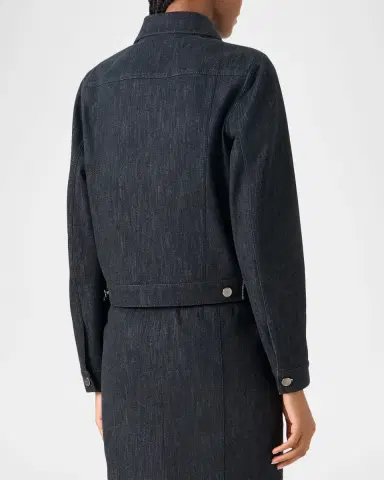 Akris Hilbert Short Stretch Denim Jacket | Thumbnail 7 Akris Hilbert Short Stretch Denim Jacket | Thumbnail 7