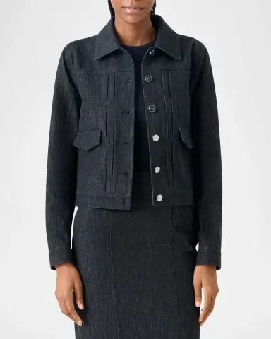 Akris Hilbert Short Stretch Denim Jacket | Thumbnail 8 Akris Hilbert Short Stretch Denim Jacket | Thumbnail 8