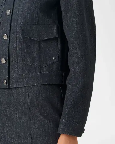 Akris Hilbert Short Stretch Denim Jacket | Thumbnail 9 Akris Hilbert Short Stretch Denim Jacket | Thumbnail 9