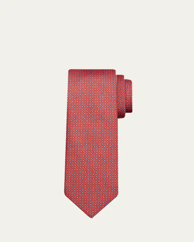 Brioni Men's Micro-Floral Silk Tie | Thumbnail 2