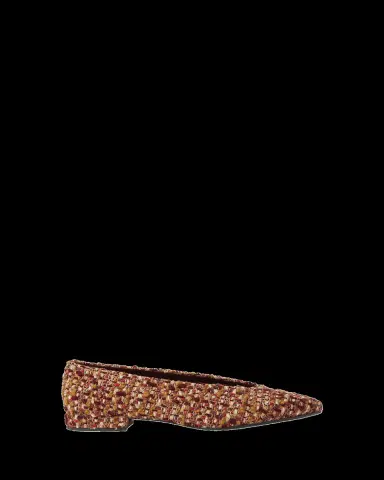 Loro Piana Boucle Plaid Ballerina Flats | Thumbnail 2