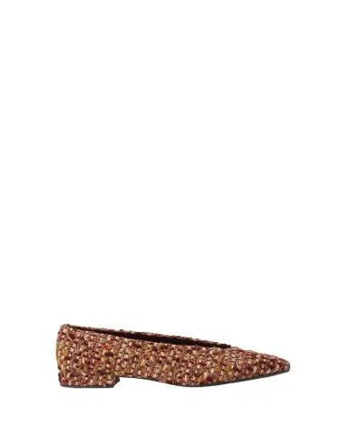 Loro Piana Boucle Plaid Ballerina Flats | Thumbnail 1