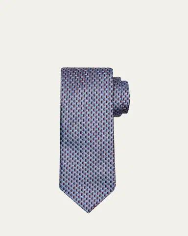 Brioni Men's Micro-Jacquard Silk Tie | Thumbnail 2