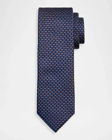 Brioni Men's Micro-Jacquard Silk Tie | Thumbnail 3
