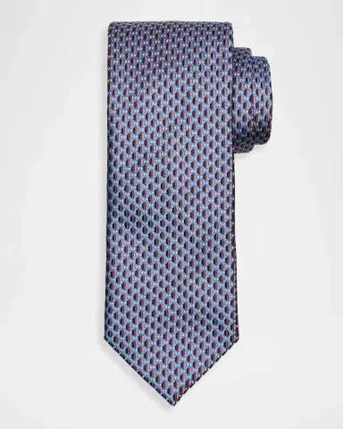 Brioni Men's Micro-Jacquard Silk Tie | Thumbnail 4