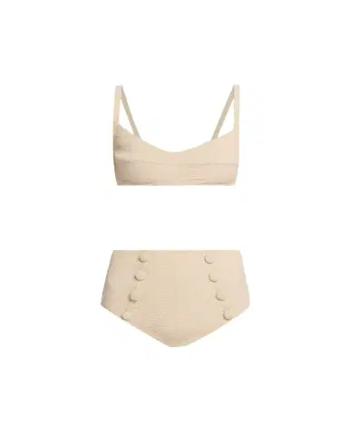 Lisa Marie Fernandez Seersucker Balconette Two-Piece Swimsuit | Thumbnail 1 Lisa Marie Fernandez Seersucker Balconette Two-Piece Swimsuit | Thumbnail 1