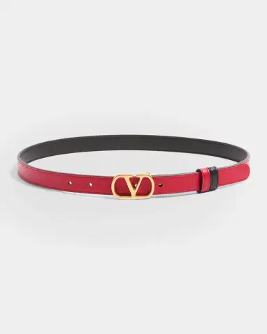 Valentino Garavani VLogo Signature Reversible Calfskin Belt, 30mm | Thumbnail 6