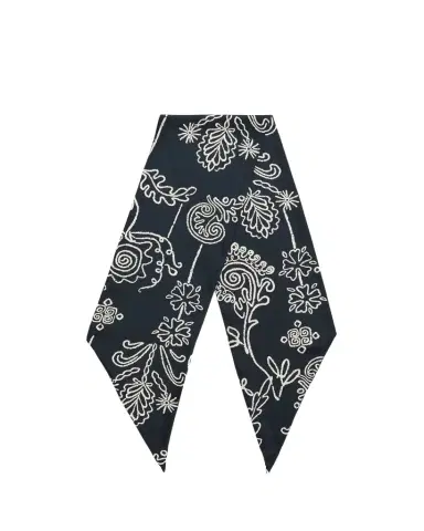Giorgio Armani Men's Floral Artwork Silk Neck Scarf | Thumbnail 1 Giorgio Armani Men's Floral Artwork Silk Neck Scarf | Thumbnail 1