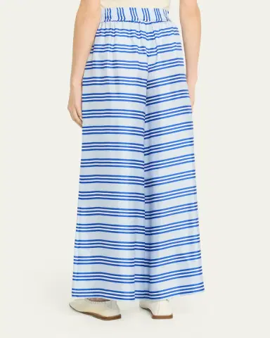 Rianna + Nina Wide-Leg Striped Silk Pants | Thumbnail 3 Rianna + Nina Wide-Leg Striped Silk Pants | Thumbnail 3