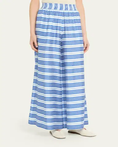 Rianna + Nina Wide-Leg Striped Silk Pants | Thumbnail 4 Rianna + Nina Wide-Leg Striped Silk Pants | Thumbnail 4