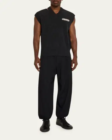 Simone Rocha Men's Embellished Merino Seam Bite Vest | Thumbnail 2 Simone Rocha Men's Embellished Merino Seam Bite Vest | Thumbnail 2