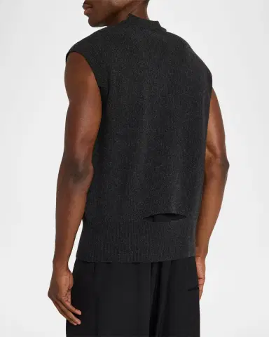 Simone Rocha Men's Embellished Merino Seam Bite Vest | Thumbnail 7 Simone Rocha Men's Embellished Merino Seam Bite Vest | Thumbnail 7